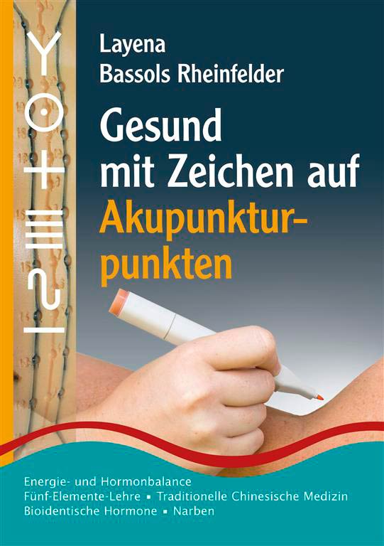 Gesund mit Zeichen auf Akupunkturpunkten